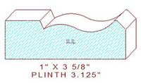 Plinth Block 3-1/8" Plinth Block 3-1/8"