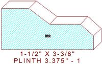 Plinth Block 3-3/8" - 1 Plinth Block 3-3/8" - 1