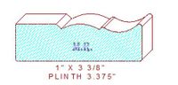 Plinth Block 3-3/8" Plinth Block 3-3/8"