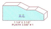 Plinth Block 3-1/2" - 1 Plinth Block 3-1/2" - 1