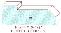 Plinth Block 3-1/2" - 2 Plinth Block 3-1/2" - 2
