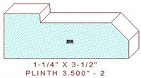 Plinth Block 3-1/2" - 2 