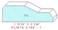 Plinth Block 3-3/4" - 1 Plinth Block 3-3/4" - 1