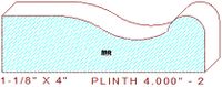 Plinth Block 4" - 2 Plinth Block 4" - 2