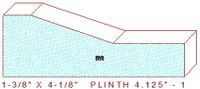 Plinth Block 4-1/8" - 1 Plinth Block 4-1/8" - 1
