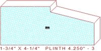 Plinth Block 4-1/4" - 3 Plinth Block 4-1/4" - 3