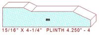 Plinth Block 4-1/4" - 4 Plinth Block 4-1/4" - 4