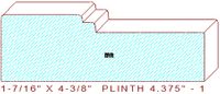 Plinth Block 4-3/8" - 1 Plinth Block 4-3/8" - 1