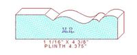Plinth Block 4-3/8" Plinth Block 4-3/8"