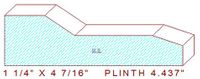 Plinth Block 4-7/16" Plinth Block 4-7/16"