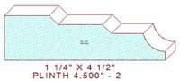 Plinth Block 4-1/2" - 2 Plinth Block 4-1/2" - 2