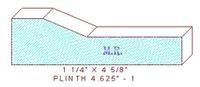 Plinth Block 4-5/8" - 1 Plinth Block 4-5/8" - 1