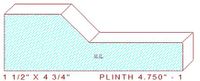 Plinth Block 4-3/4" - 1 Plinth Block 4-3/4" - 1