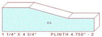Plinth Block 4-3/4" - 2 Plinth Block 4-3/4" - 2