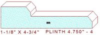 Plinth Block 4-3/4" - 4 Plinth Block 4-3/4" - 4