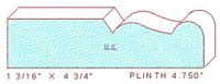 Plinth Block 4-3/4" Plinth Block 4-3/4"
