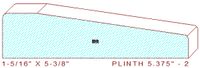 Plinth Block 5-3/8" - 2 Plinth Block 5-3/8" - 2