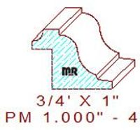 Panel Moulding 1" - 4 Panel Moulding 1" - 4