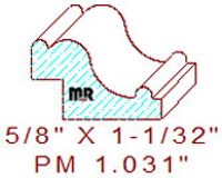 Panel Moulding 1-1/32" Panel Moulding 1-1/32"