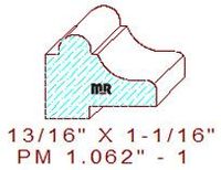 Panel Mould 1-1/16" - 1 Panel Mould 1-1/16" - 1