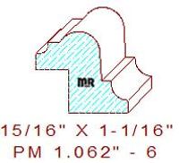 Panel Mould 1-1/16" - 6 Panel Mould 1-1/16" - 6