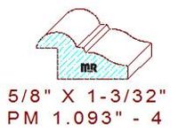 Panel Mould 1-3/32" - 4 Panel Mould 1-3/32" - 4