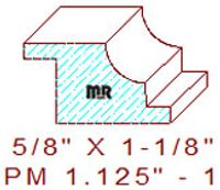 Panel Moulding 1-1/8" - 1 Panel Moulding 1-1/8" - 1
