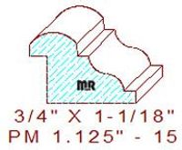 Panel Moulding 1-1/8" - 15 Panel Moulding 1-1/8" - 15