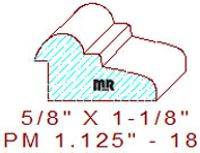 Panel Moulding 1-1/8" - 18 Panel Moulding 1-1/8" - 18
