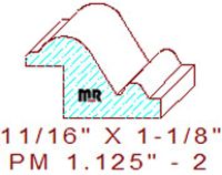Panel Moulding 1-1/8" - 2 Panel Moulding 1-1/8" - 2