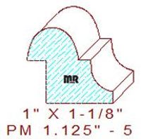Panel Moulding 1-1/8" - 5 Panel Moulding 1-1/8" - 5