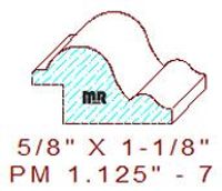 Panel Moulding 1-1/8" - 7 Panel Moulding 1-1/8" - 7