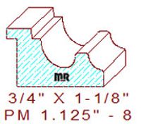 Panel Moulding 1-1/8" - 8 Panel Moulding 1-1/8" - 8