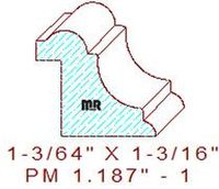 Panel Mould 1-3/16" - 1 Panel Mould 1-3/16" - 1