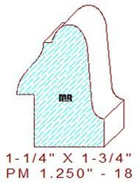 Panel Mould 1-1/4" - 18 Panel Mould 1-1/4" - 18