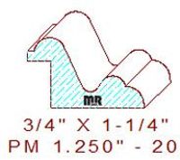 Panel Mould 1-1/4" - 20 Panel Mould 1-1/4" - 20
