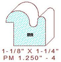 Panel Mould 1-1/4" - 4 Panel Mould 1-1/4" - 4