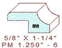 Panel Mould 1-1/4" - 6 Panel Mould 1-1/4" - 6