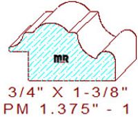 Panel Mould 1-3/8" - 1 Panel Mould 1-3/8" - 1