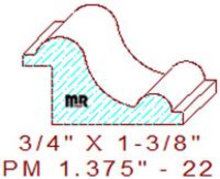 Panel Mould 1-3/8" - 22