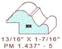 Panel Moulding 1-7/16" - 5 Panel Moulding 1-7/16" - 5