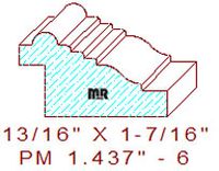 Panel Moulding 1-7/16" - 6 Panel Moulding 1-7/16" - 6
