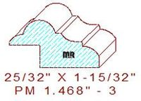 Panel Mould 1-15/32" - 3 Panel Mould 1-15/32" - 3