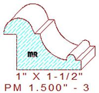 Panel Moulding 1-1/2" - 3 Panel Moulding 1-1/2" - 3