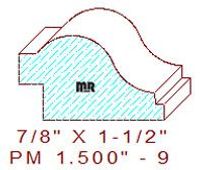 Panel Mould 1-1/2" - 9 Panel Mould 1-1/2" - 9