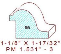 Panel Moulding 1-17/32" - 3 Panel Moulding 1-17/32" - 3