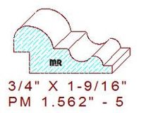 Panel Mould 1-9/16" - 5 Panel Mould 1-9/16" - 5