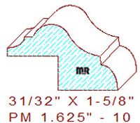 Panel Moulding 1-5/8" - 10 Panel Moulding 1-5/8" - 10