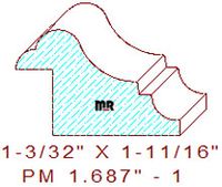 Panel Moulding 1-11/16" - 1 Panel Moulding 1-11/16" - 1