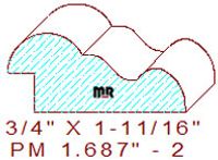 Panel Moulding 1-11/16" - 2 Panel Moulding 1-11/16" - 2
